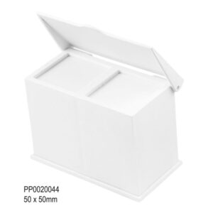 Pojemnik na kompresy biały plastikowy 50x50mm