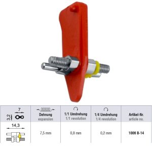 Śruba standard szkieletowa rozszerzająca dla żuchwy 14.3 x 7.5 mm