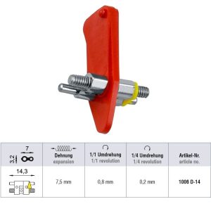 Śruba standard szkieletowa rozszerzająca dla żuchwy 10 x 5 mm