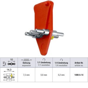 Śruba standard szkieletowa rozszerzająca dla szczęki 14.3 x 7.5 mm