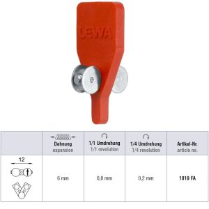 Śruba rozszerzająca zawiasowa górna 6mm