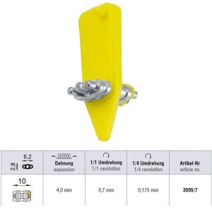 Śruba mikro podwójna prowadząca 10 x 4 mm