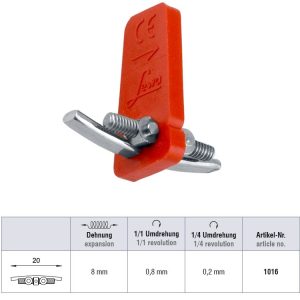 Śruba rozszerzająca zawiasowa dolna 20 x 8 mm