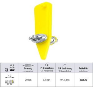 Śruba mikro podwójna prowadząca 12 x 5 mm