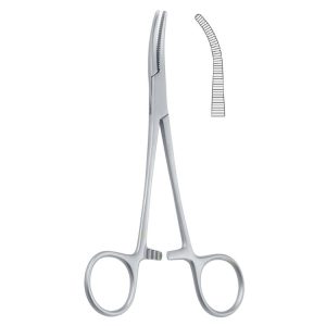 Kleszczyki naczyniowe Spencer-Wells zagięte 180mm