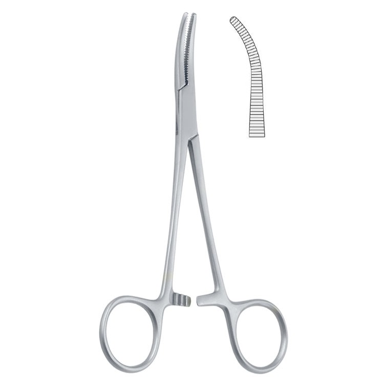 Kleszczyki naczyniowe Spencer-Wells zagięte 130mm