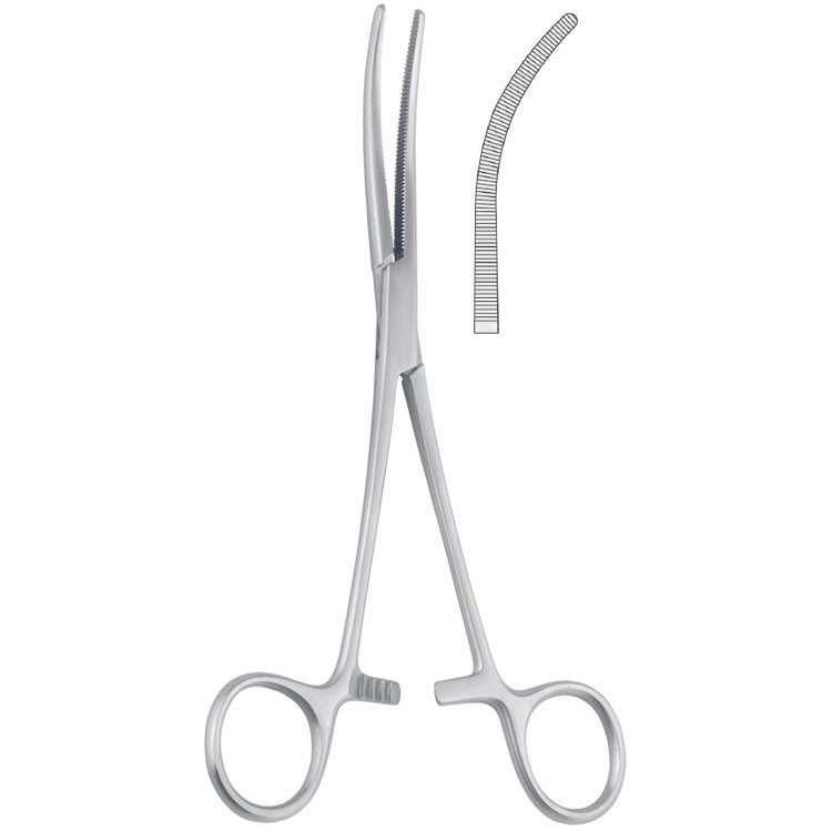 Kleszczyki naczyniowe Rochester-Pean zagięte 280mm