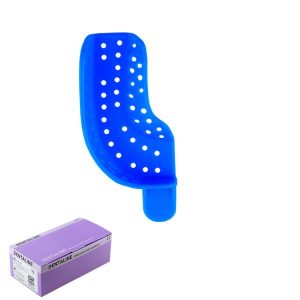 DENTALINE Jednorazowa łyżka wyciskowa niebieska połówkowa górna prawa / dolna lewa fig. 22 (25 szt.)