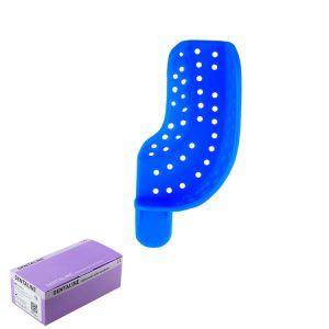 DENTALINE Jednorazowa łyżka wyciskowa niebieska połówkowa górna lewa / dolna prawa fig. 21 (25 szt.)