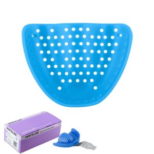 DENTALINE Jednorazowa łyżka wyciskowa do bezzębia jasno niebieska górna roz L fig. 3 (25 szt.)