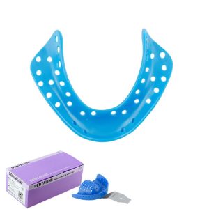 DENTALINE Jednorazowa łyżka wyciskowa do bezzębia jasno niebieska dolna roz M fig. 6 (25 szt.)