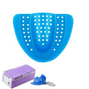 DENTALINE Jednorazowa łyżka wyciskowa jasno niebieska ortodontyczna górna roz L fig.15 (25 szt.)