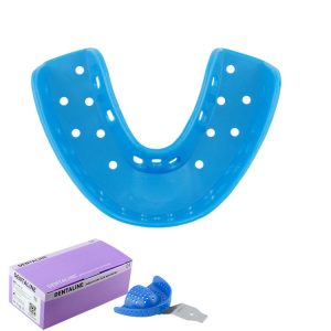 DENTALINE Jednorazowa łyżka wyciskowa jasno niebieska ortodontyczna dolna roz M fig.18 (25 szt.)