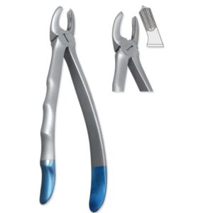 Kleszcze ekstrakcyjne tytanowe anatomiczne do zębów trzonowych górnych prawych fig. 17