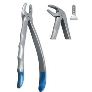 Kleszcze ekstrakcyjne tytanowe anatomiczne do zębów przedtrzonowych dolnych fig.13