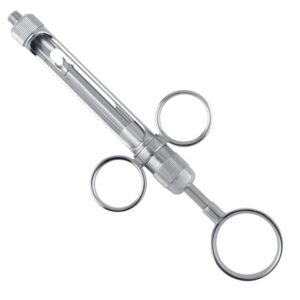 Brass-Series Strzykawka z aspiracją ręczną typ 3-Koła 18ml.