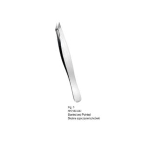 Penseta Falcon do depilacji skośne szpiczaste końcówki fig.3