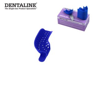DENTALINE Jednorazowa łyżka wyciskowa ciemno niebieska połówkowa górna prawa / dolna lewa fig. 22 (25 szt.)