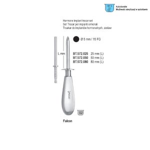 Troakar Falcon do implantów hormonalnych 5.0mm / 15 FG 80mm