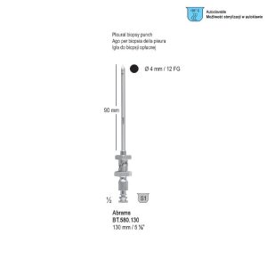 Igła Abrams do biopsji opłucnej 4.0mm / 12 FG 130mm
