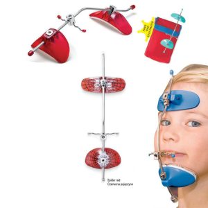 Comfi-Max Maska twarzowa regulowana czerwona pajęczyna