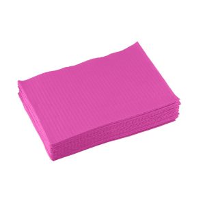 Serwety stomatologiczne składane 33 x 45 cm ciemnoróżowe (Opak. 500 szt.)