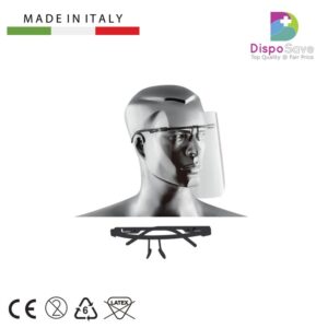 V-1 Przyłbica ochronna z czarną oprawką + 12 folii