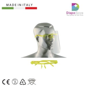 V-1 Przyłbica ochronna z żółtą oprawką + 12 folii