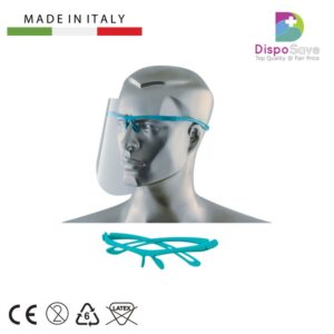 Visor-II Przyłbica ochronna z zieloną oprawką + 12 folii