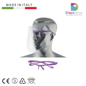 Visor-II Przyłbica ochronna z fioletową oprawką + 12 folii