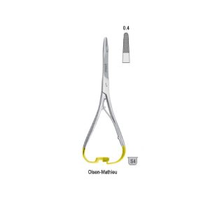 Falcon-Grip Igłotrzymacz z nożyczkami Olsen-Mathieu 140mm węglik spiekany