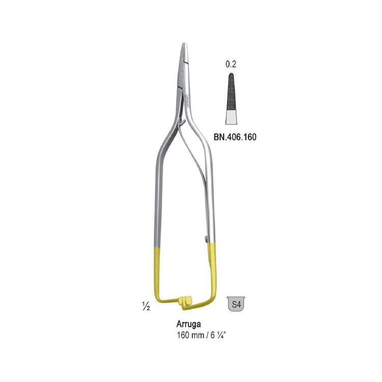 Falcon-Grip Igłotrzymacz Arruga prosty 160mm węglik spiekany