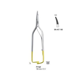 Falcon-Grip Igłotrzymacz Arruga zagięty 160mm węglik spiekany