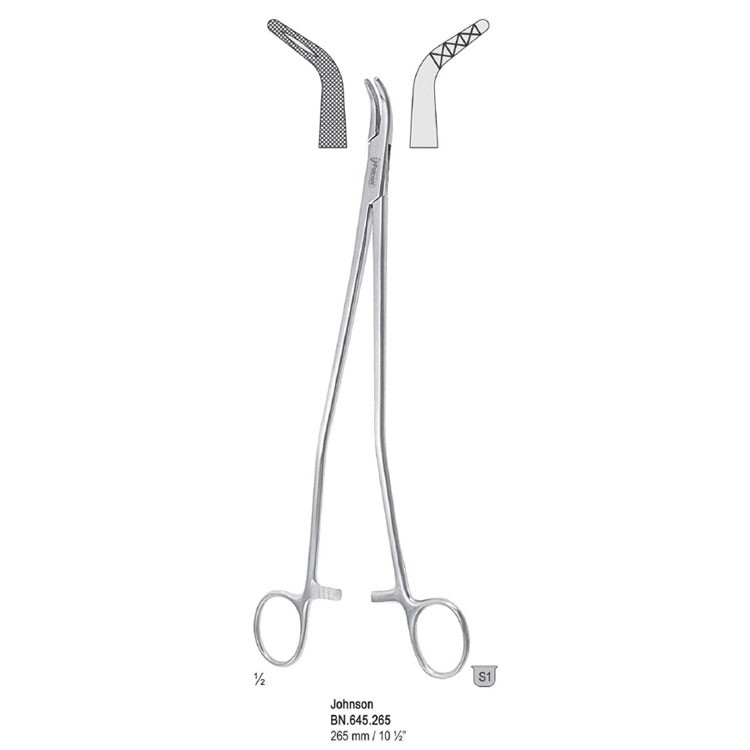 Igłotrzymacz Johnson zagięty 265mm