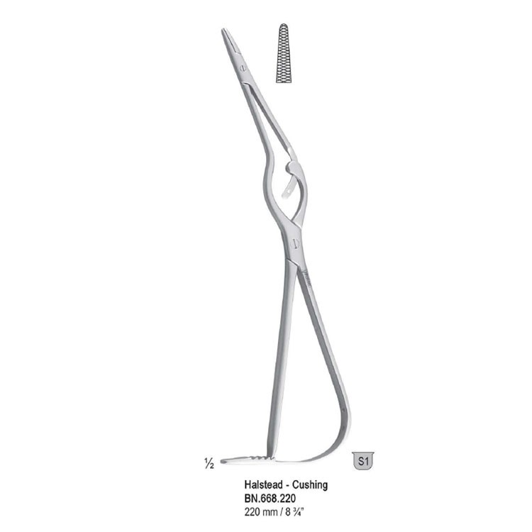 Igłotrzymacz Halstead-Cushing 220mm