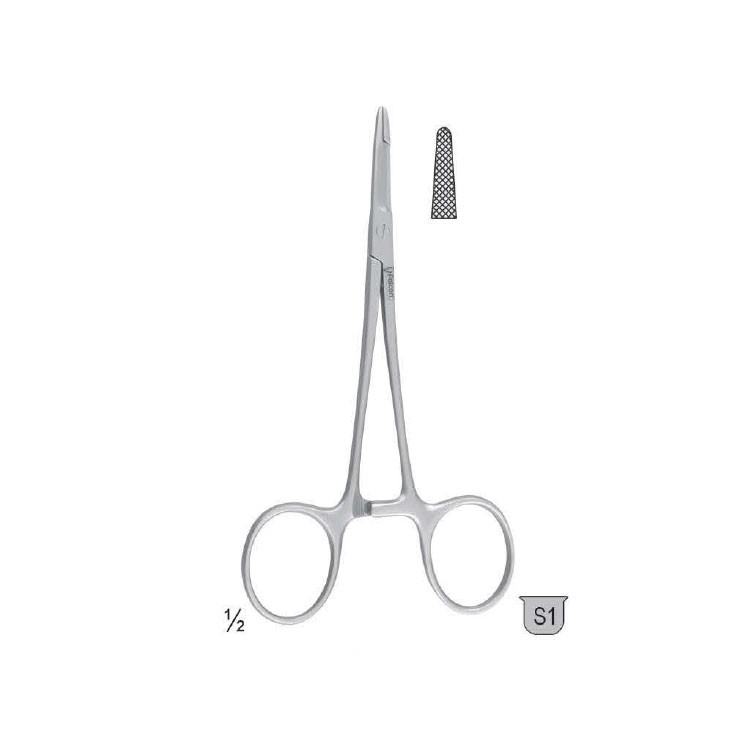 Igłotrzymacz z nożyczkami Mini Olsen-Hegar 120mm