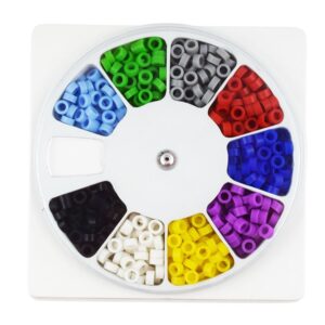 Kolorowe kółka silikonowe do oznaczenia instrumentów duże mix kolorów (225sztuk)