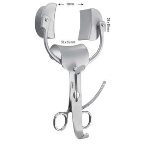 Hak Collin-Pozzi brzuszny automatyczny trójłyżkowy zestaw