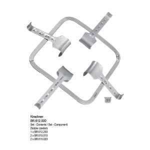 Hak Kirschner brzuszny automatyczny z ramą składaną zestaw