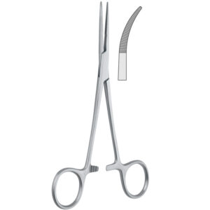 Kleszczyki naczyniowe Kelly-Rankin zagięte 160mm