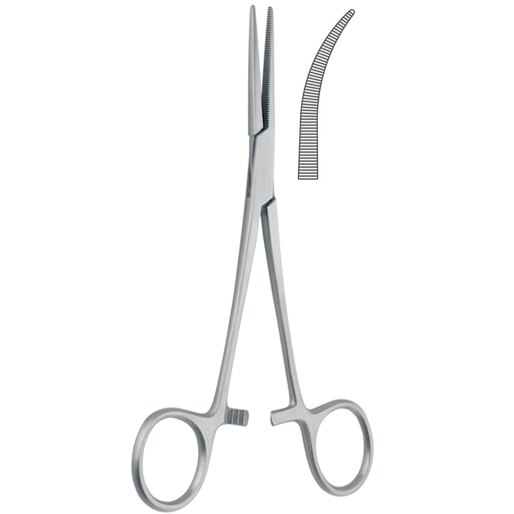 Kleszczyki naczyniowe Crile-Rankin zagięte 160mm