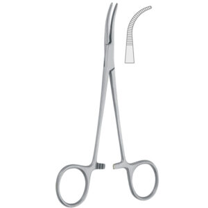 Kleszczyki preparacyjne Mixter-Baby mocno zagięte 130mm