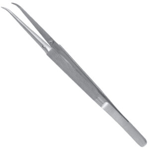 Penseta mikro anatomiczna z uchwytem półokrągłym zagięta 150mm