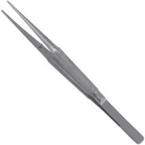 Penseta mikro chirurgiczna z uchwytem półokrągłym prosta 150mm