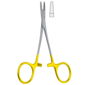 Falcon-Grip Igłotrzymacz z nożyczkami Mini Olsen-Hegar 120mm węglik spiekany