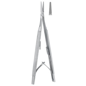 Needle holder Castroviejo straight round handles 130mm