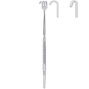 Retractor Falcon 1-prong blunt 160mm