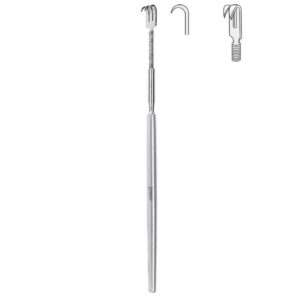 Retractor Falcon flexible 2-prong sharp 160mm