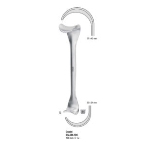 Hak Goelet dwustronny 37x40mm/30x31mm, 190mm