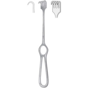 Hak Volkmann 4-zębny ostry 220mm